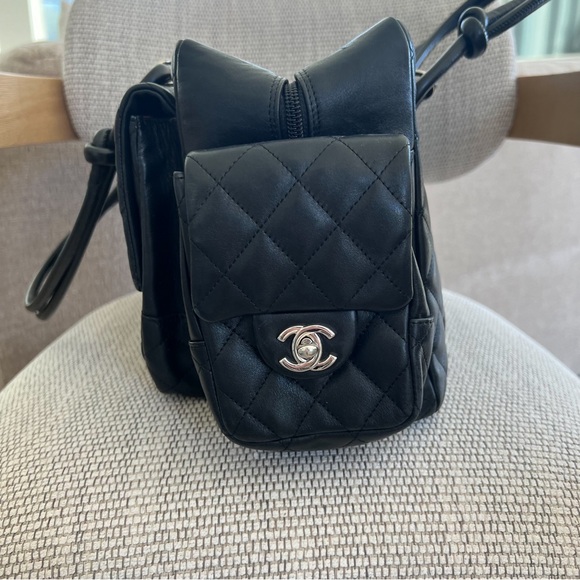 Calfskin Quilted Large Cambon Multipocket Reporter Black - Picture 6 of 16